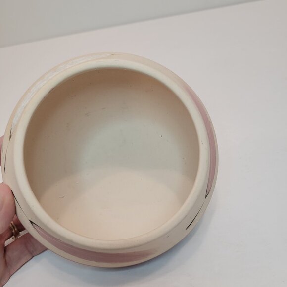 Vtg Rasa Feather Signed Pueblo Pottery Bowl Planter Native American Pink - Picture 4 of 5